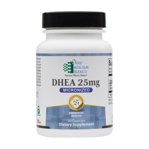 DHEA 25mg Micronized by Ortho Molecular - 90 Capsules