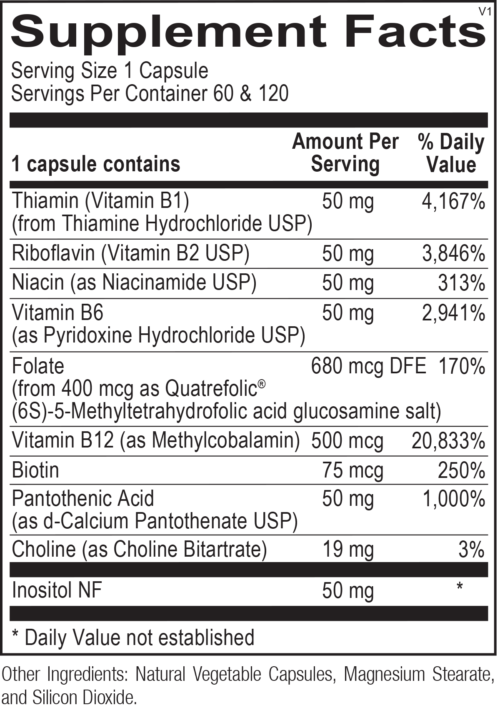 Methyl B Complex by Ortho Molecular - 60 Capsules