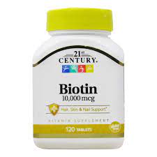 Biotin 10,000mcg by 21st Century - 120 Tablets