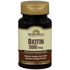 Biotin 5000mcg by Windmill - 60 Tablets
