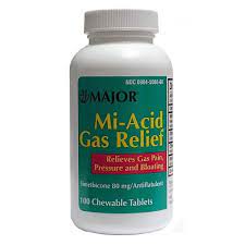 Mi-Acid Gas Relief by Major - 100 Chewable Tablets