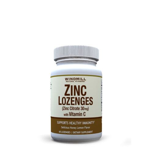 Zinc 30mg lozenges w/ Vitamin C by Windmill - 60 Lozenges