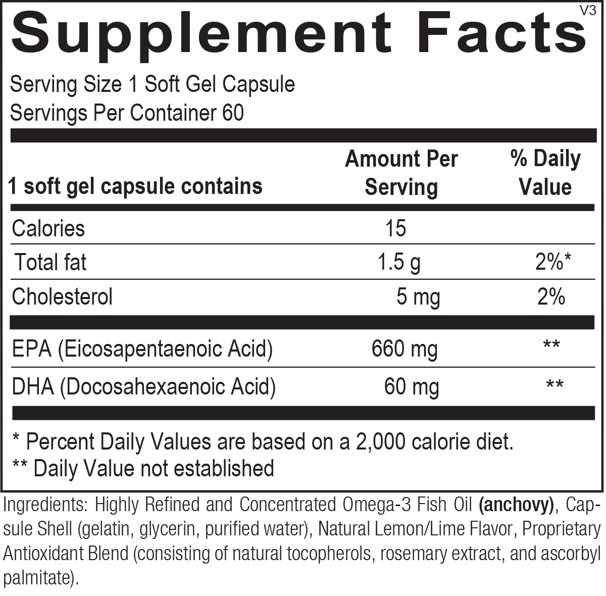 OrthoMega Select EPA by Ortho Molecular 60 Softgels