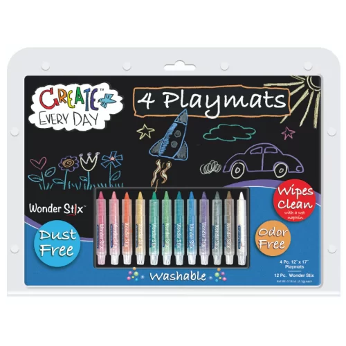 4 Playmats plus Wonder Stix by The Pencil Grip Inc