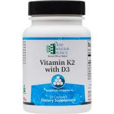 Vitamin K2 with D3 by Ortho Molecular Products- 30 Capsules