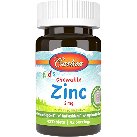 Kid's Chewable Zinc 5mg by Carlson - 42 Tablets