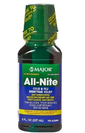 All-Nite Cold & Flu Relief 8 fl oz - Major