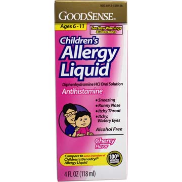 Children's Allergy Liquid, Diphenhydramine HCl - Good Sense