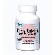 Citrus Calcium with Vitamin D by Rugby - 100 Coated Tablets