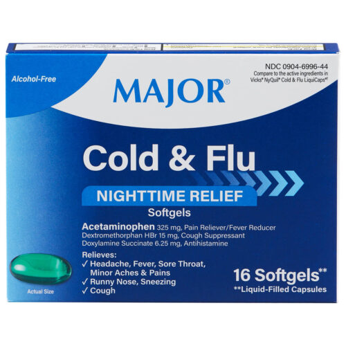 Nighttime Cold & Flu Relief 16ct - Major